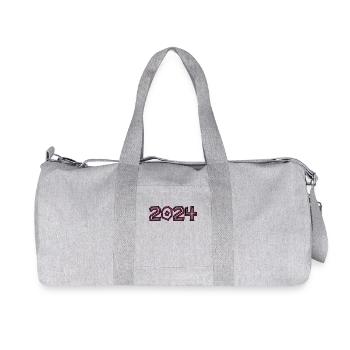 2024. ANNEE. BONNE ANNEE. SAINT SYLVESTRE - Sac de sport en toile recyclée Stanley/Stella - gris chiné - Devant