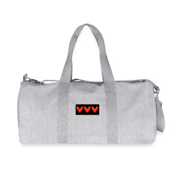 HERZ. HERZ. VALENTINSTAG. LIEBE. LIEBE. PAAR. - Recycelte Canvas-Sporttasche von Stanley/Stella - Grau meliert - Vorne