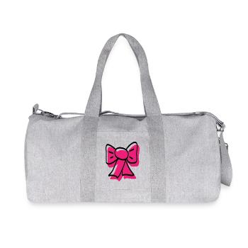 Pink ribbon - Recycled Canvas Sports Bag by Stanley/Stella - heather grey - Front