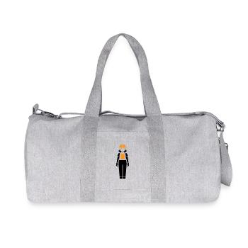 Construction Worker Woman - Recycled Canvas Sports Bag by Stanley/Stella - heather grey - Front