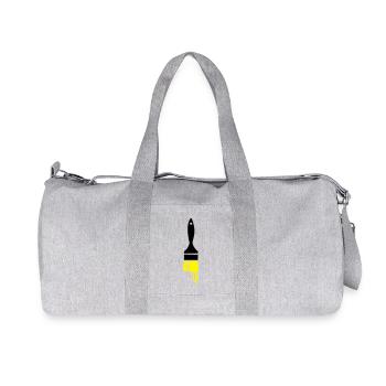 Tropf Pinsel - Recycelte Canvas-Sporttasche von Stanley/Stella - Grau meliert - Vorne