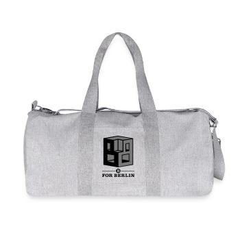 B for Berlin - Würfel Buchstabe B - Recycelte Canvas-Sporttasche von Stanley/Stella - Grau meliert - Vorne