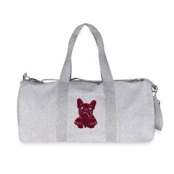 Hamburger Underdog / Amour et haine / Chien / Carlin - Sac de sport en toile recyclée Stanley/Stella - gris chiné - Devant