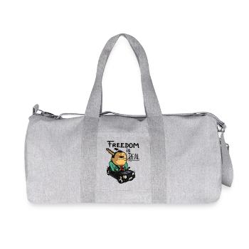 freedom is real - Recycelte Canvas-Sporttasche von Stanley/Stella - Grau meliert - Vorne