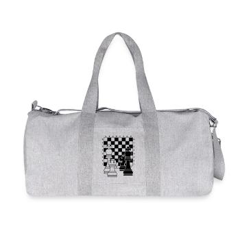 Schach2 - Recycelte Canvas-Sporttasche von Stanley/Stella - Grau meliert - Vorne