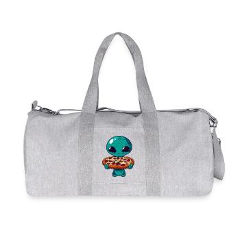 Alien Pizza Enjoyment: Alien Fast Food Fan - Sac de sport en toile recyclée Stanley/Stella - gris chiné - Devant