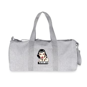 Lola Rockabilly Illustration TShirt - Recycled Canvas Sports Bag by Stanley/Stella - heather grey - Front