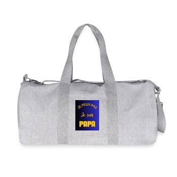 ICH KANN NICHT, ICH BIN EIN VATER - Recycelte Canvas-Sporttasche von Stanley/Stella - Grau meliert - Vorne