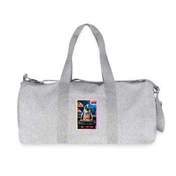 Penguin BBQ Party Neon Cake - Recycled Canvas Sports Bag by Stanley/Stella - heather grey - Front