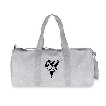 Pingouin Karaté Arts Martiaux Arts Martiaux Silhouette - Sac de sport en toile recyclée Stanley/Stella - gris chiné - Devant