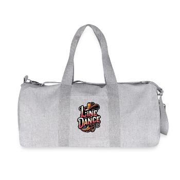 Farbenfrohes Line Dance Design mit Cowboyhut - Recycelte Canvas-Sporttasche von Stanley/Stella - Grau meliert - Vorne