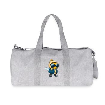 Bande dessinée d’hiver abeille - Sac de sport en toile recyclée Stanley/Stella - gris chiné - Devant