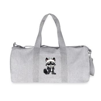 Bande dessinée d’hiver Skunk - Sac de sport en toile recyclée Stanley/Stella - gris chiné - Devant
