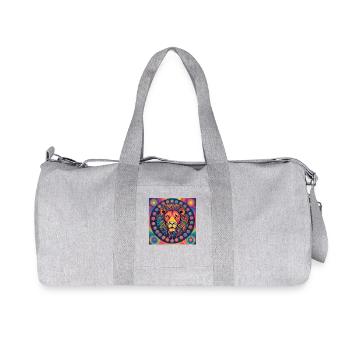 Lion Born Cadeau d’astrologie - Sac de sport en toile recyclée Stanley/Stella - gris chiné - Devant
