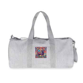 Stier Sternzeichen psychedelisch Geschenk - Recycelte Canvas-Sporttasche von Stanley/Stella - Grau meliert - Vorne