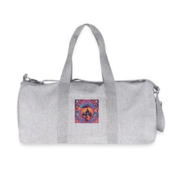Poissons Zodiaque Astrologie Cadeau - Sac de sport en toile recyclée Stanley/Stella - gris chiné - Devant