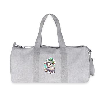 St. Patrick's Day Schaf Geschenk - Recycelte Canvas-Sporttasche von Stanley/Stella - Grau meliert - Vorne