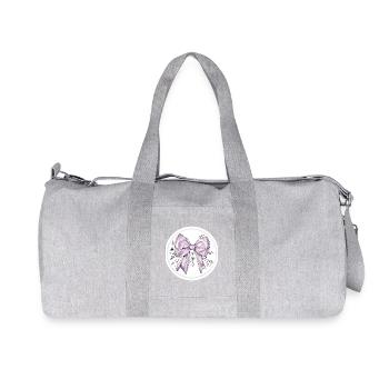 Schleife Seide Satin Geschenk - Recycelte Canvas-Sporttasche von Stanley/Stella - Grau meliert - Vorne