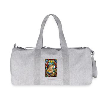 Lion vitrail astrologie cadeau - Sac de sport en toile recyclée Stanley/Stella - gris chiné - Devant