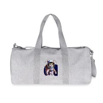 Cadeau Astro Cat - Sac de sport en toile recyclée Stanley/Stella - gris chiné - Devant
