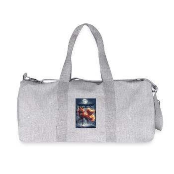 Renard Mythologie Mythe Cadeau - Sac de sport en toile recyclée Stanley/Stella - gris chiné - Devant
