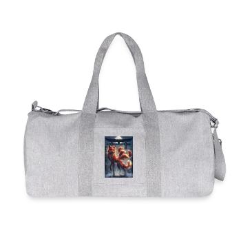 Renard Fée Chine Mythologie Cadeau - Sac de sport en toile recyclée Stanley/Stella - gris chiné - Devant