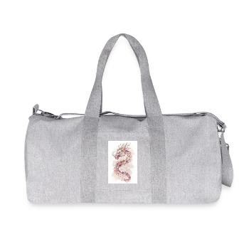 Drache Mythologie China Geschenk - Recycelte Canvas-Sporttasche von Stanley/Stella - Grau meliert - Vorne