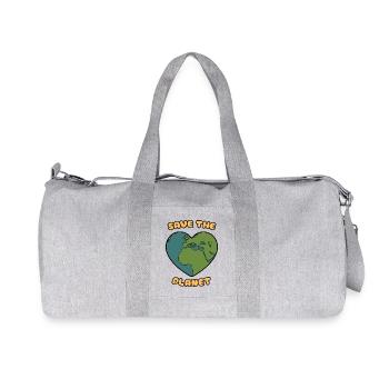 Sauvez la planète - Sac de sport en toile recyclée Stanley/Stella - gris chiné - Devant