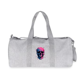Crâne au néon - Sac de sport en toile recyclée Stanley/Stella - gris chiné - Devant