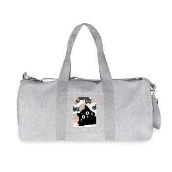 Cheerful cute cats cats funny - Recycled Canvas Sports Bag by Stanley/Stella - heather grey - Front