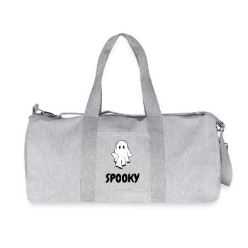 SPOOKY  |  Halloween T-Shirt mit Geist - Recycelte Canvas-Sporttasche von Stanley/Stella - Grau meliert - Vorne
