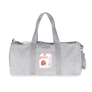 Illustration de boîte de lait de fraise - Sac de sport en toile recyclée Stanley/Stella - gris chiné - Devant