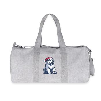 Noël de l’ours polaire - Sac de sport en toile recyclée Stanley/Stella - gris chiné - Devant