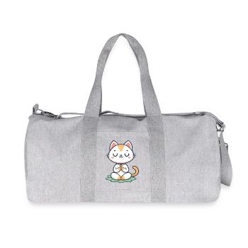 Meditative Zen Chat - Recycled Canvas Sports Bag by Stanley/Stella - heather grey - Front