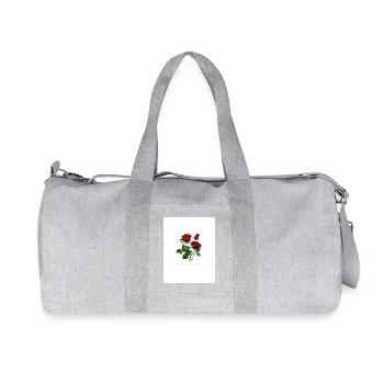 Motif rose Donne vie à la vie... - Sac de sport en toile recyclée Stanley/Stella - gris chiné - Devant