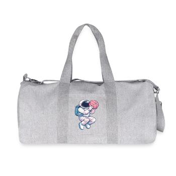 Astro Hoops: Lunar Dunk - Recycelte Canvas-Sporttasche von Stanley/Stella - Grau meliert - Vorne