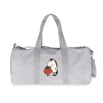 Horse and Tomato Companions - Recycled Canvas Sports Bag by Stanley/Stella - heather grey - Front