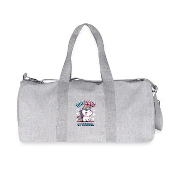 100th Day Of School 100 Day Of School Kids - Recycled Canvas Sports Bag by Stanley/Stella - heather grey - Front