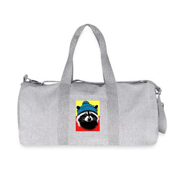 Raccoon - Recycled Canvas Sports Bag by Stanley/Stella - heather grey - Front