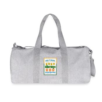 Aqui é Brasil: Cor Sabor Amor - Recycelte Canvas-Sporttasche von Stanley/Stella - Grau meliert - Vorne
