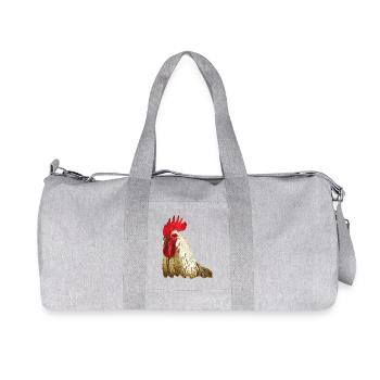 Chicken Fans - Rooster - Rooster - Flower Chicken - Organic - Recycled Canvas Sports Bag by Stanley/Stella - heather grey - Front