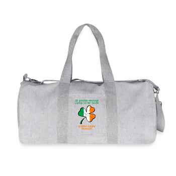 Lucky enough to be Irish - Recycled Canvas Sports Bag by Stanley/Stella - heather grey - Front