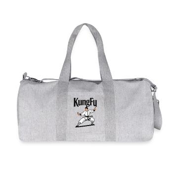 Kung Fu Martial Arts - Recycled Canvas Sports Bag by Stanley/Stella - heather grey - Front