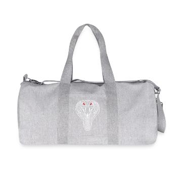 Cobra Snake Mascot Logo Sport Fighting Gift - Recycled Canvas Sports Bag by Stanley/Stella - heather grey - Front