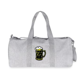 Beer Mug Symbol Booze - Recycled Canvas Sports Bag by Stanley/Stella - heather grey - Front