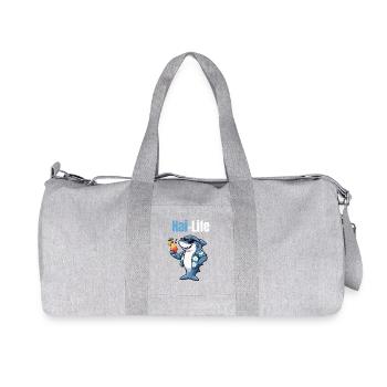 Shark Life | Cool cartoon shark with summer feeling - Recycled Canvas Sports Bag by Stanley/Stella - heather grey - Front