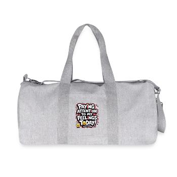 Attention à mes émotions aujourd'hui - Sac de sport en toile recyclée Stanley/Stella - gris chiné - Devant