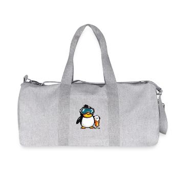 Pinguin Apres Ski Bier - Recycelte Canvas-Sporttasche von Stanley/Stella - Grau meliert - Vorne