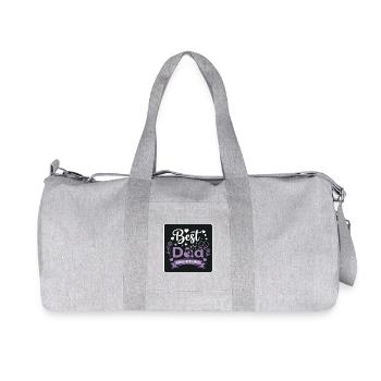 Best Dad Forever Heart Design - Recycled Canvas Sports Bag by Stanley/Stella - heather grey - Front