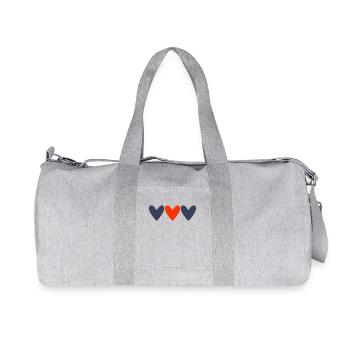 LIEBE. PAAR. ICH HABE GERADE GEHEIRATET. Junggesellinnenabschied. VALENTINSTAG. - Recycelte Canvas-Sporttasche von Stanley/Stella - Grau meliert - Vorne